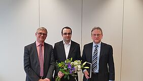 v. l. n. r.: Prof. Dr.-Ing. Möller, Dr.-Ing. Stelzmann und Prof. Dr.-Ing. Grunewald. Foto: Dipl.-Ing.(FH) Alexander Kahnt